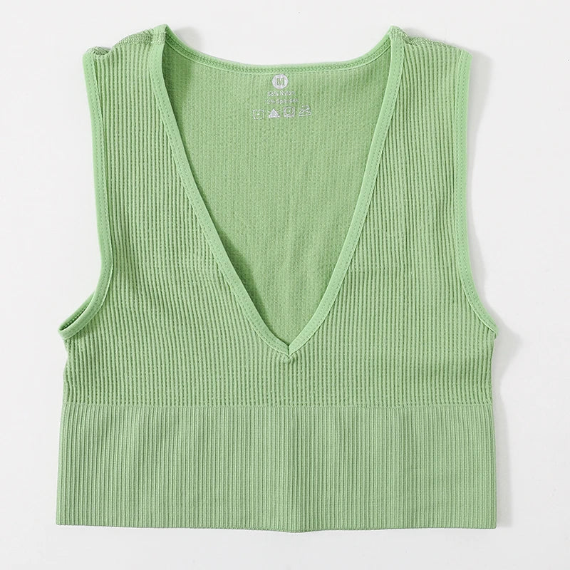 Women's V-Neck Seamless Bra Camisole