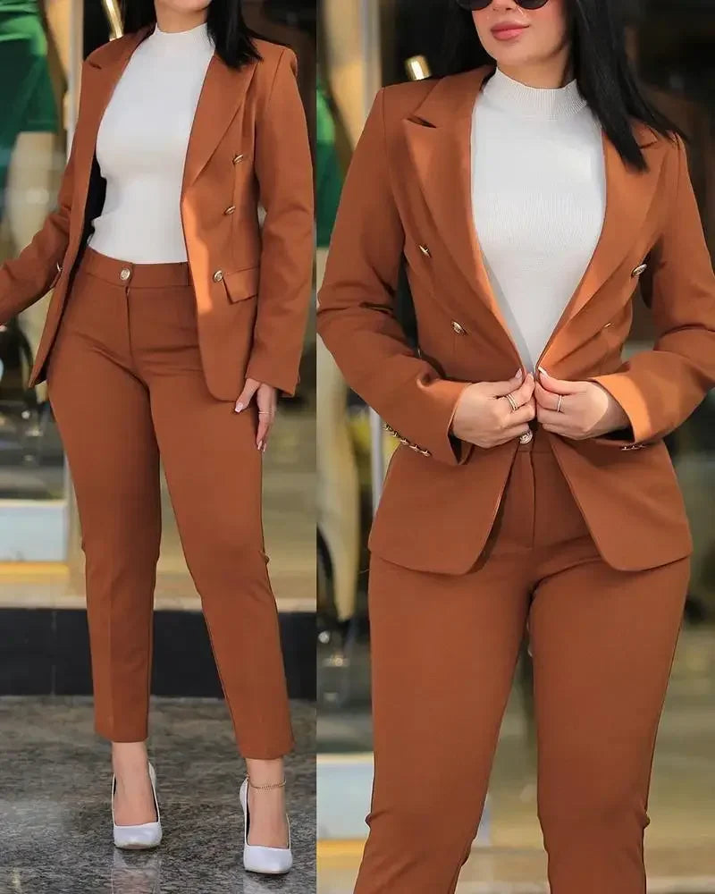 Women's Blazer & Work Pants Set