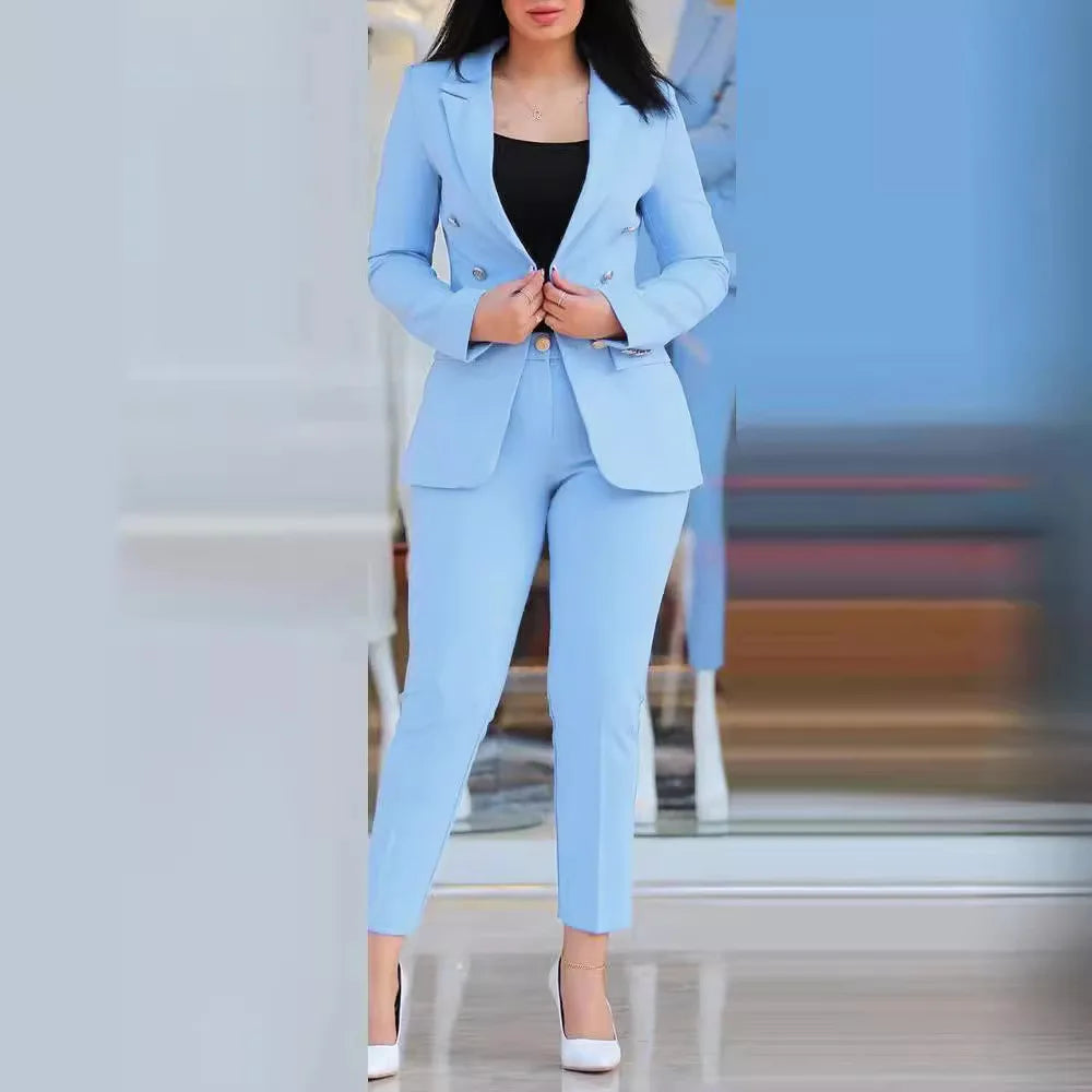 Women's Blazer & Work Pants Set
