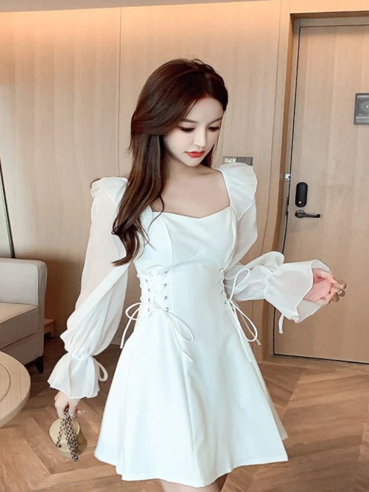 Female Dresses Coquette Women's DressSilk Satin Chiffon Sexy Black Holiday New Features Korean Style Clothing Cheap Casual X In - lily supply