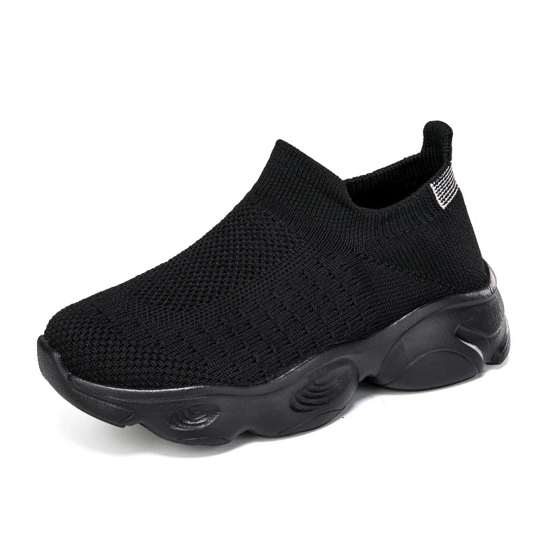 2025 Children Sneakers for Boys Mesh Breathable Running Sports Shoes Kids Girls Flat Casual Shoes Fashion Knitted Running Shoes - lily supply