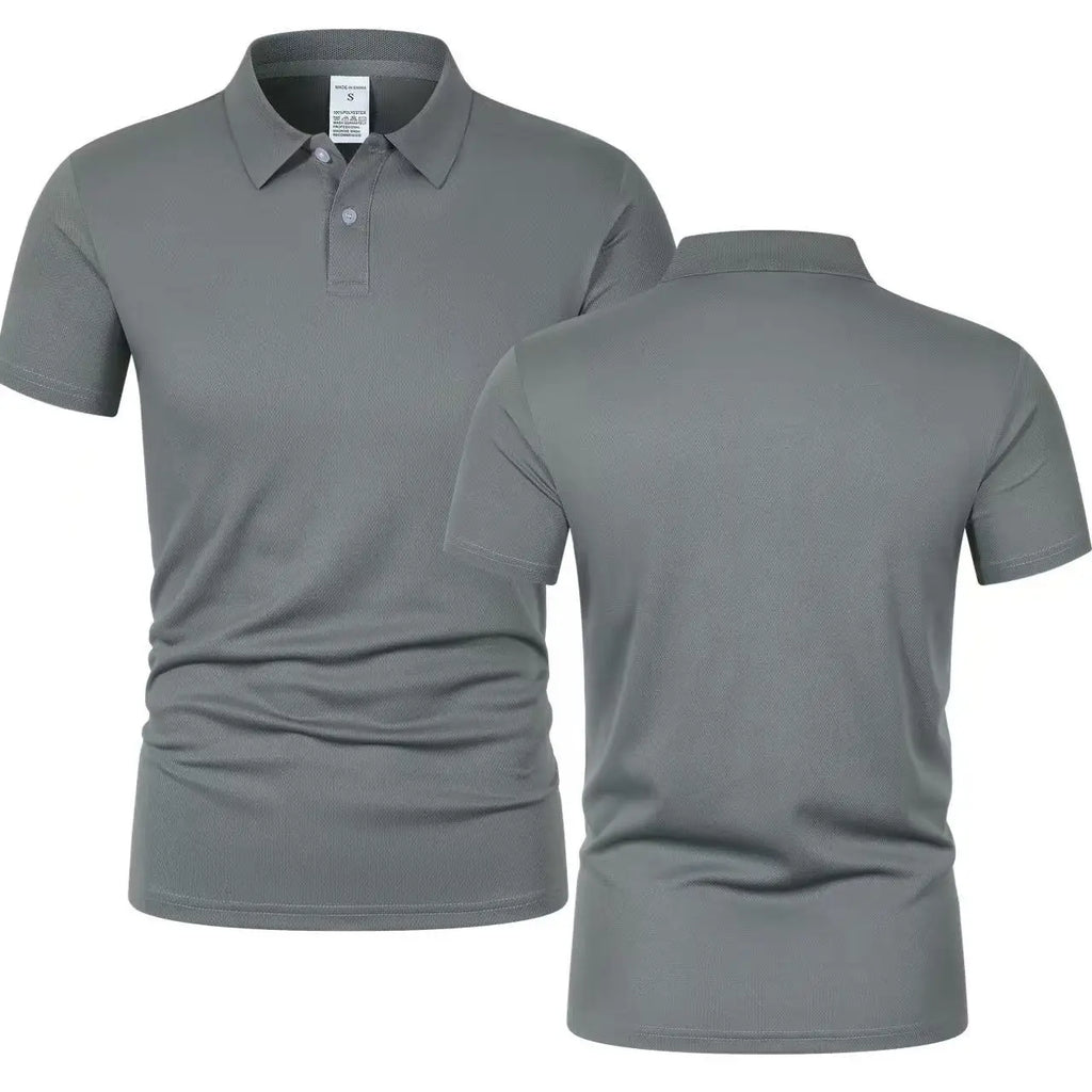 Men's Summer Solid Short Sleeve Polo Shirt