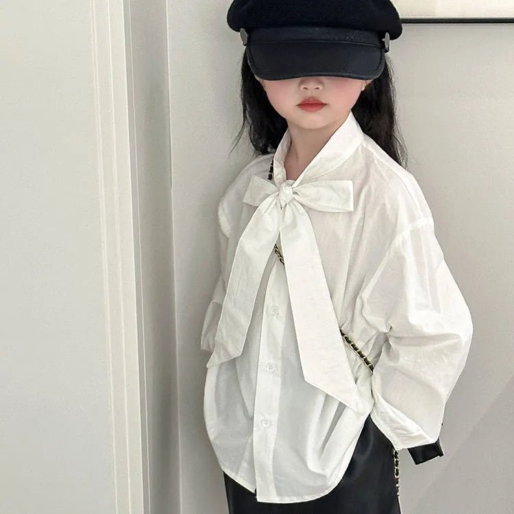 Girls Shirt Spring Autumn Long Sleeve Casual Daily Blouse for Kids Fashion Design Striped Flower Teen School Child Tops Clothes - lily supply