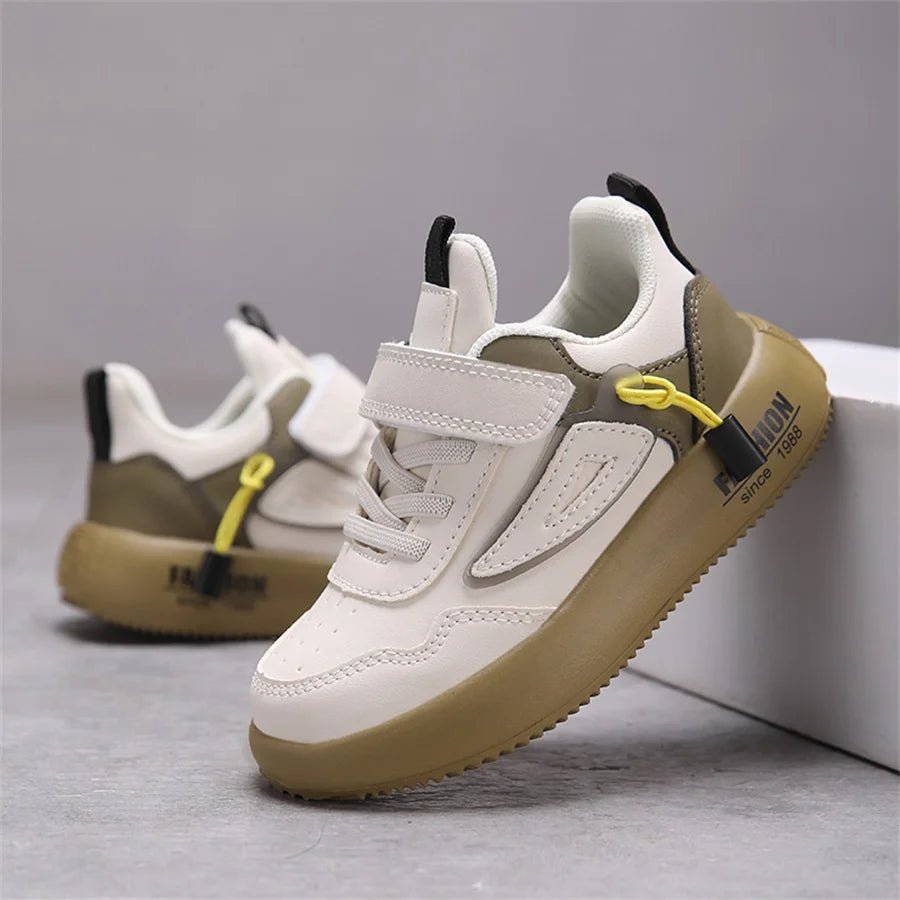 Tenis Sneakers Kids Spring/Autumn New Boys Girls Sports Shoes Casual Board Shoes Leather Soft Soled Children Small White Shoes - lily supply