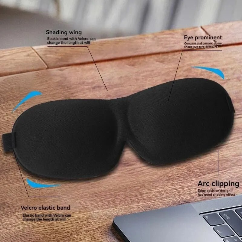 3D Non - Marking Three - Dimensional Eye Mask Without Nose Simple Solid Color Blackout Sleep Students Lunch Break Eye Masks - lily supply