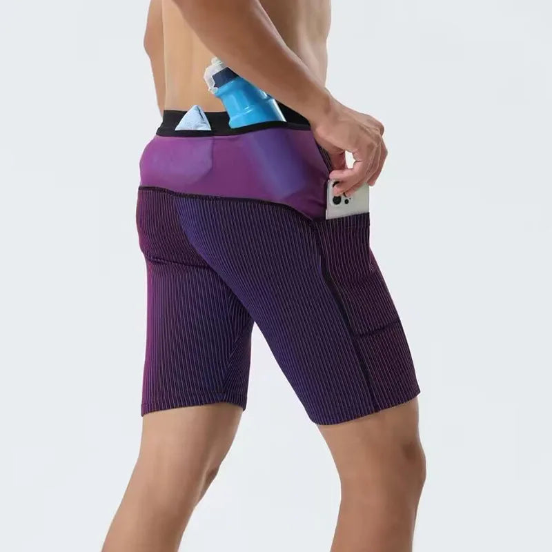Men's Marathon Running Shorts – Compression Liner & Back Mesh Pocket