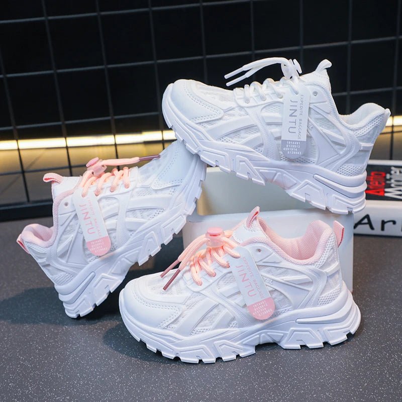Girls Sneakers 2024 Children Casual Shoes Mesh Platform Designer Tennis Sneaker 6 To 12 Years Kids Sports Shoe for Girl - lily supply