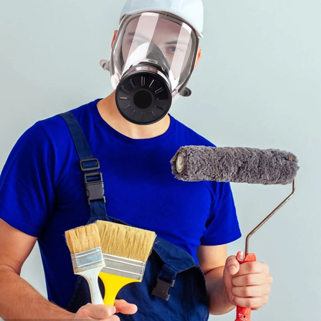 6800 Full Face Safety Work Gas Masks Survival Nuclear and Chemical with 40mm Activated Carbon Filter & Anti - Fog Design - lily supply
