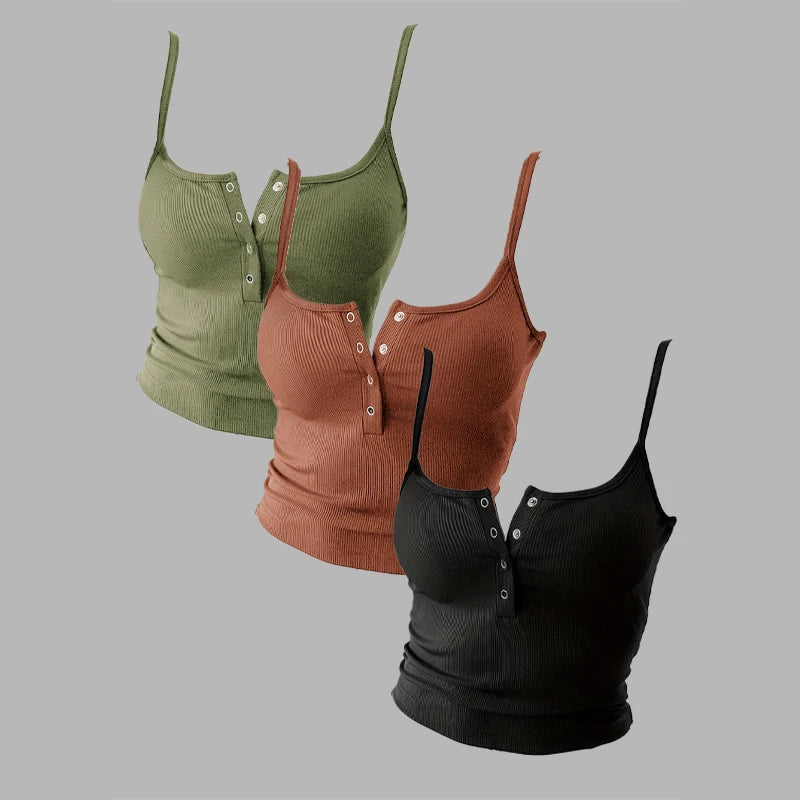 Women's 3-Piece Knit Camisole Set