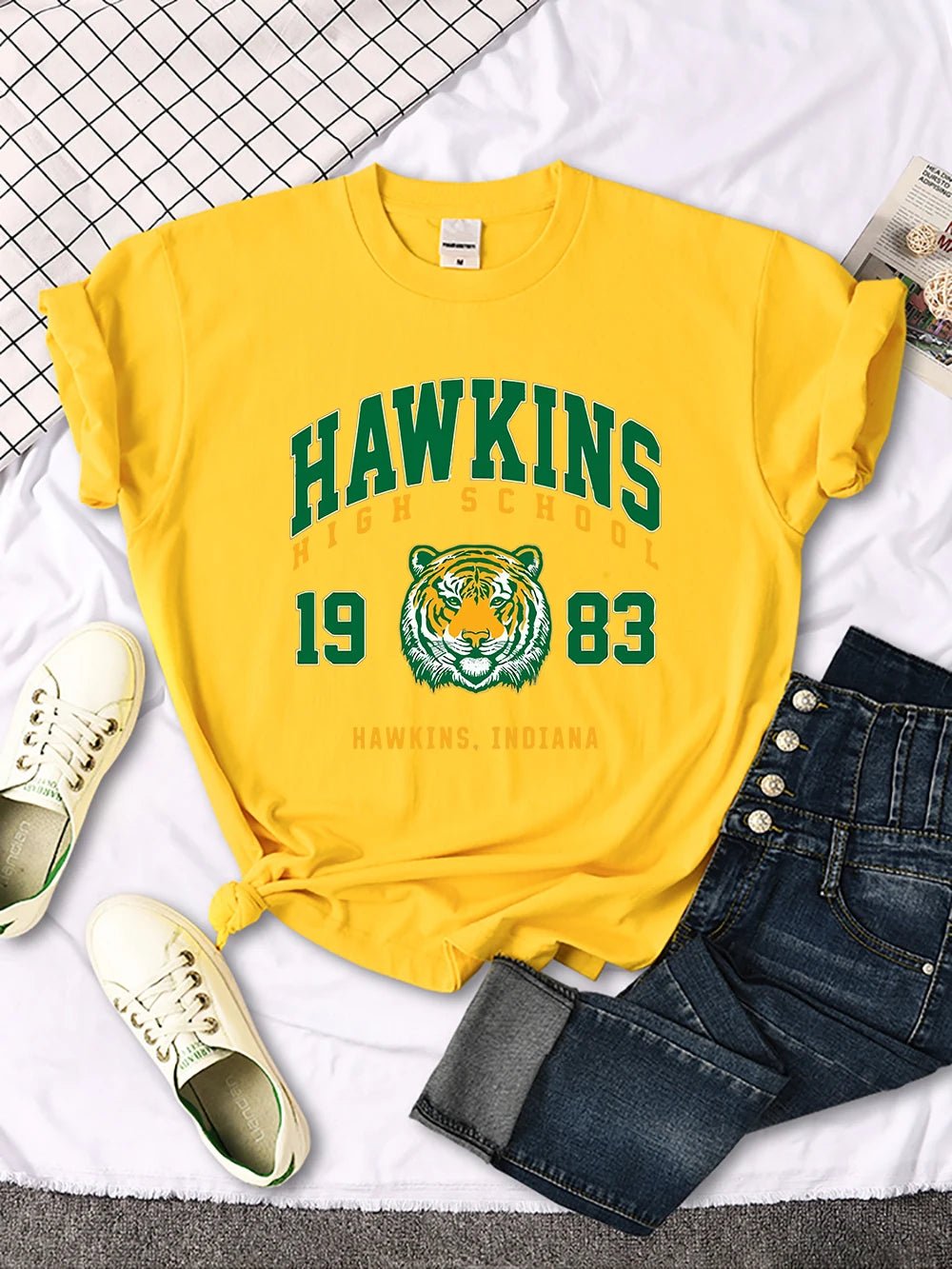 Retro High School 1983 Printed Women's T-Shirt | Harajuku Streetwear Crewneck Tee - Women's Clothing - lily supply