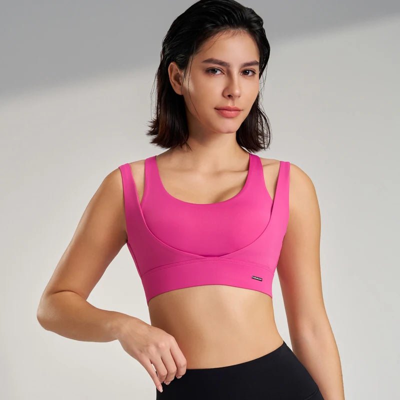 Sports Tops Women's Gym Sexy Underwear Sports Bra Tank Top Gathering Shockproof Women's Sports Underwear High Elasticity - lily supply