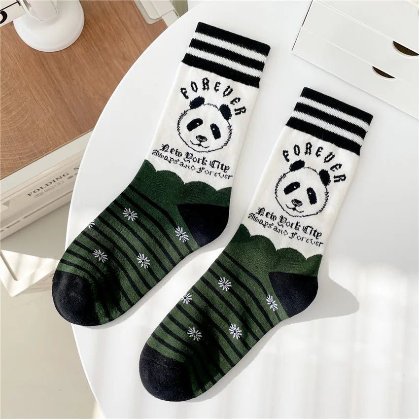 Women's Plant, Hedgehog & Sloth Print Socks – Trendy Casual Socks - lily supply
