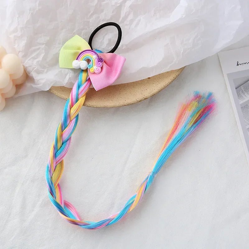 Girls Colourful Sequin Glitter Scrunchies - Elastic Pigtail Hair Rings - lily supply