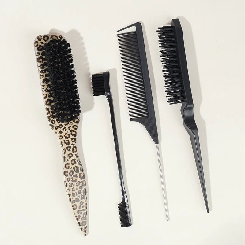 Bristle Slick Back Hair Brush - Sleek Ponytail Bun & Edge Control - lily supply