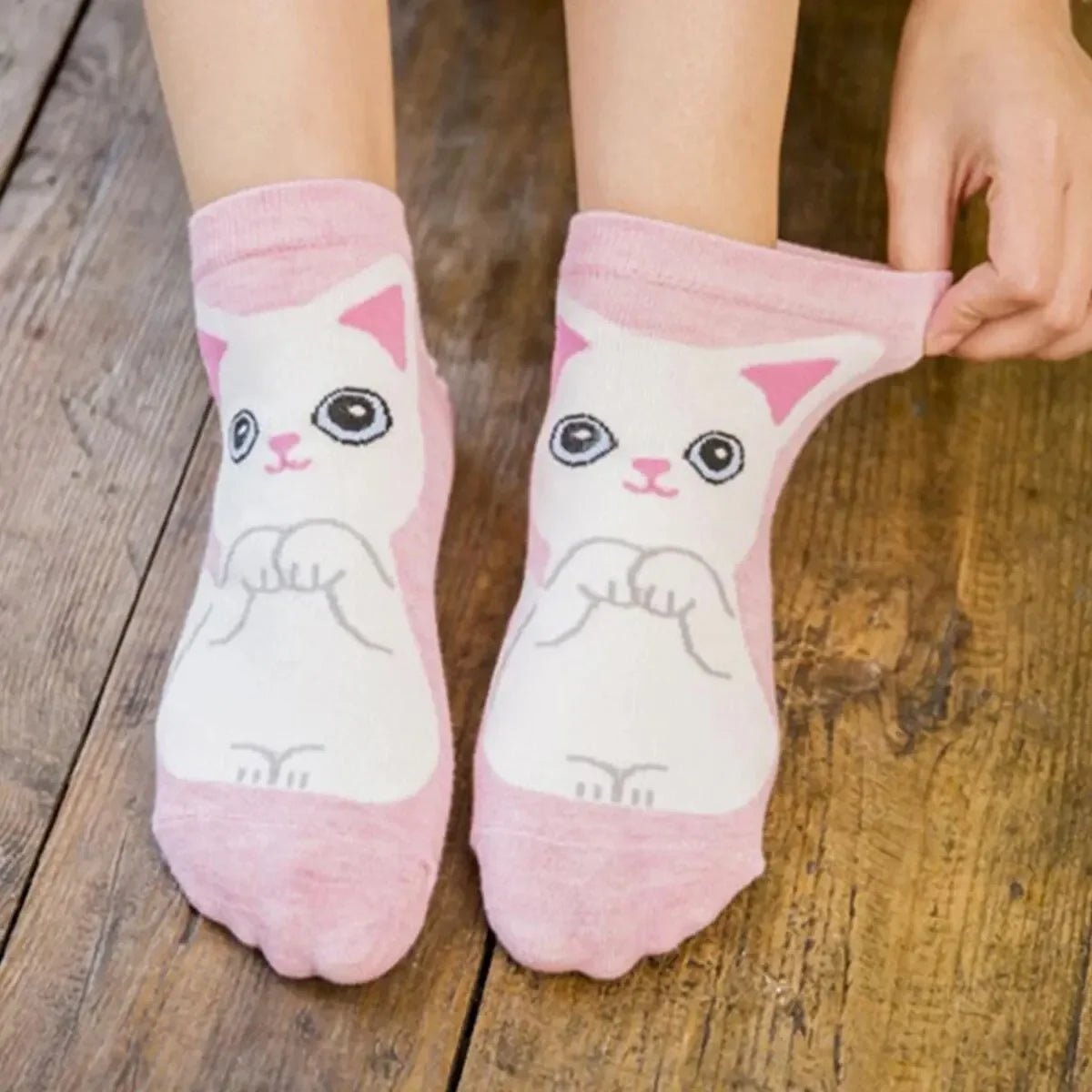 Women's Cartoon Cat Ankle Socks – Cute Kawaii Casual Socks - lily supply