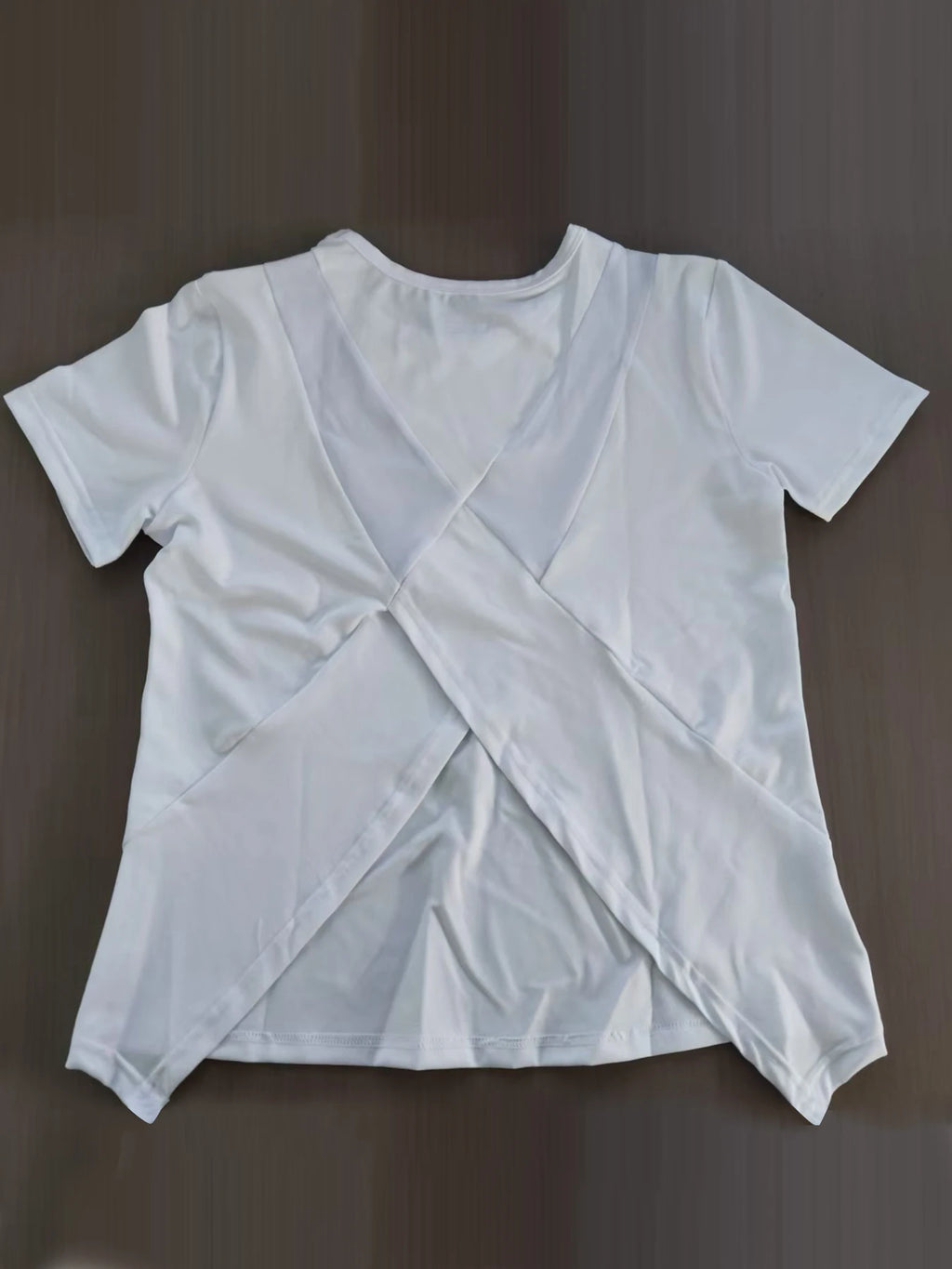 Yoga outfit women's summer sports T-shirt loose breathable quick drying top mesh back training fitness short sleeved - lily supply