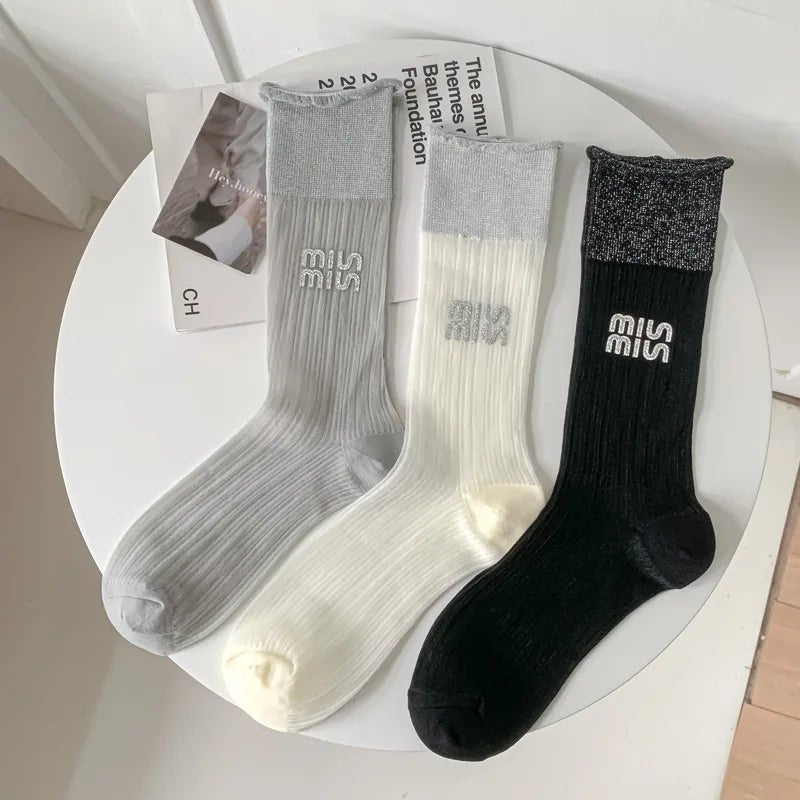Women's Ballet Lace Glass Wire Transparent Socks – Sheer Ankle Socks - lily supply