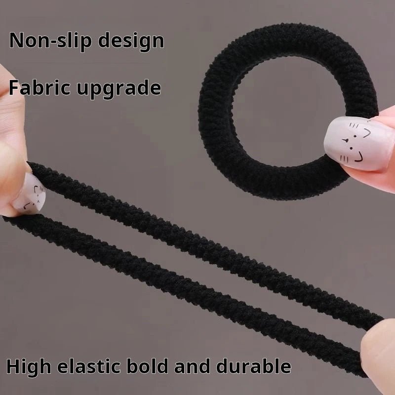 5pcs High Elasticity Seamless Thick Knit Scrunchie Ponytail Holders - lily supply