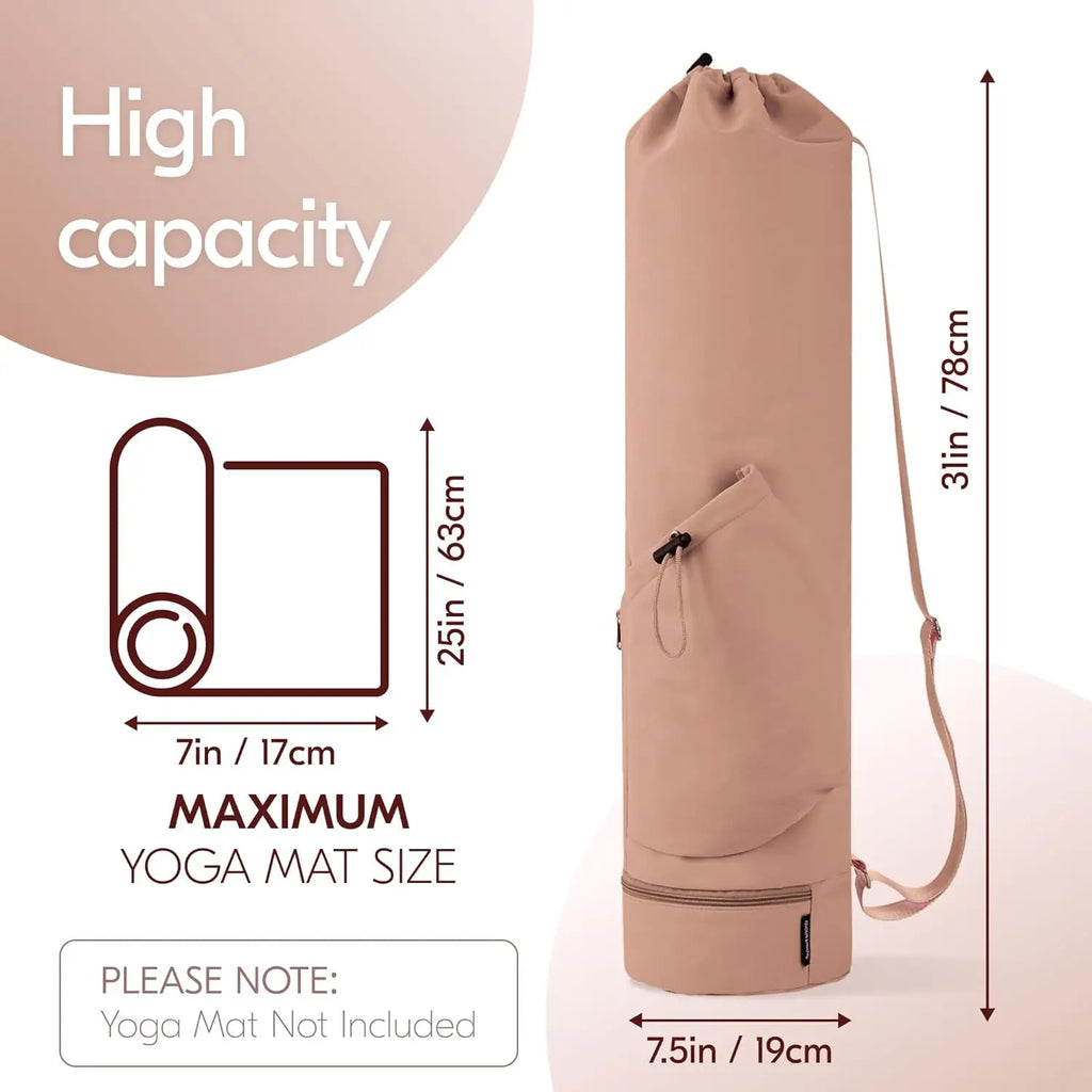Yoga Mat Bag - Large Waterproof Tote Carrier with Adjustable Strap