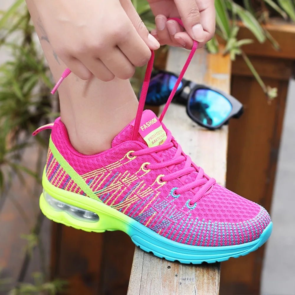 Women Sports Shoes Outdoor High Quality Running Shoes Breathable Athletics Casual Sneaker Ladies Non - slip Sport Walking Shoes - lily supply