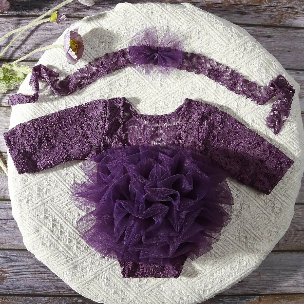 Baby Girl Tutu Dress – Newborn Photography Outfit & Princess Lace Romper