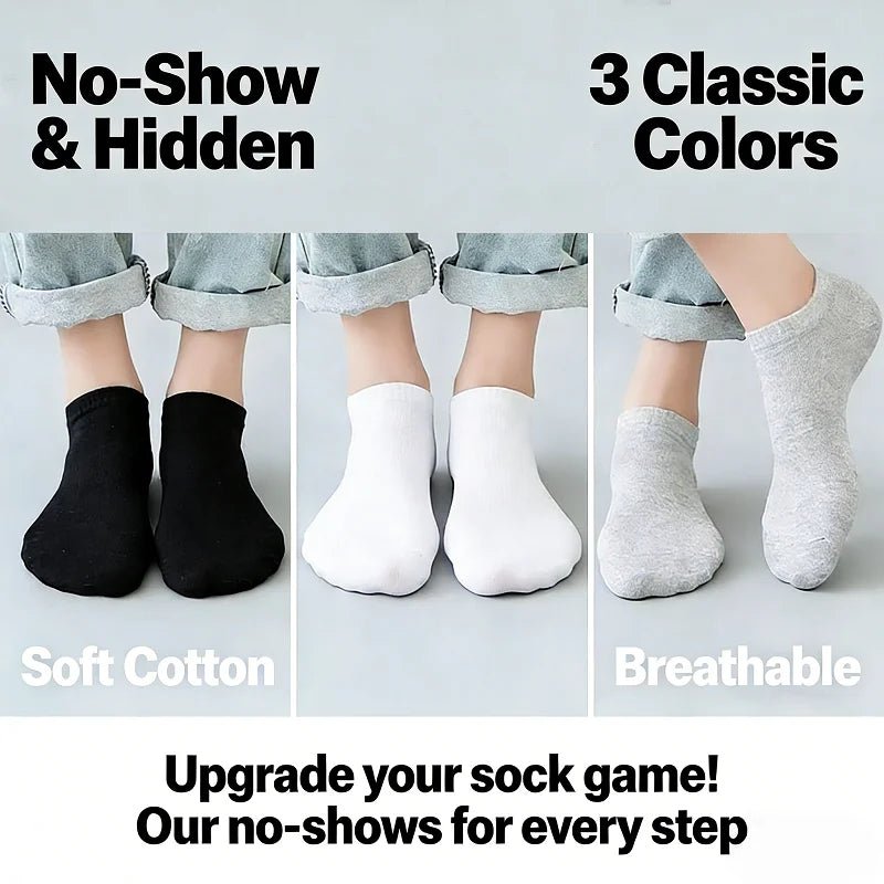 5 Pairs Women's No - Show Low - Cut Cotton Socks - Breathable Summer Solid Colours - lily supply