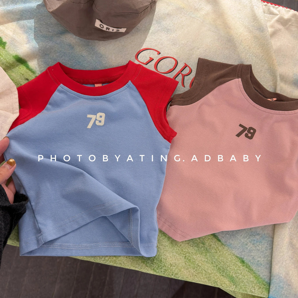 Girls T-shirt 2026 Spring and Summer New Children's Clothing Korean Style Girl Baby Fashion Casual Matching Color T-shirt - lily supply