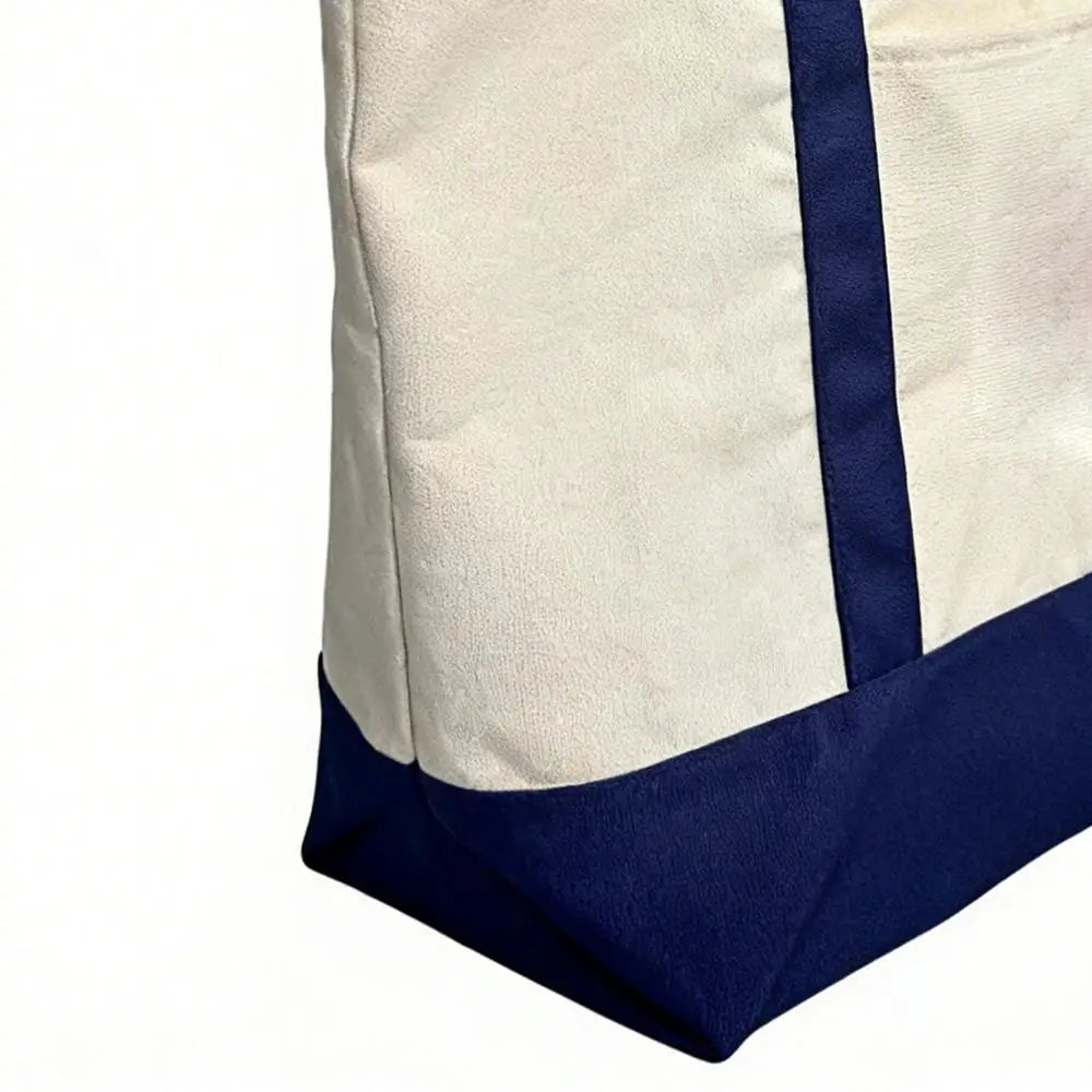 Large Canvas Tote Bag - Reusable Grocery Shopping Bag with Embroidery Handle