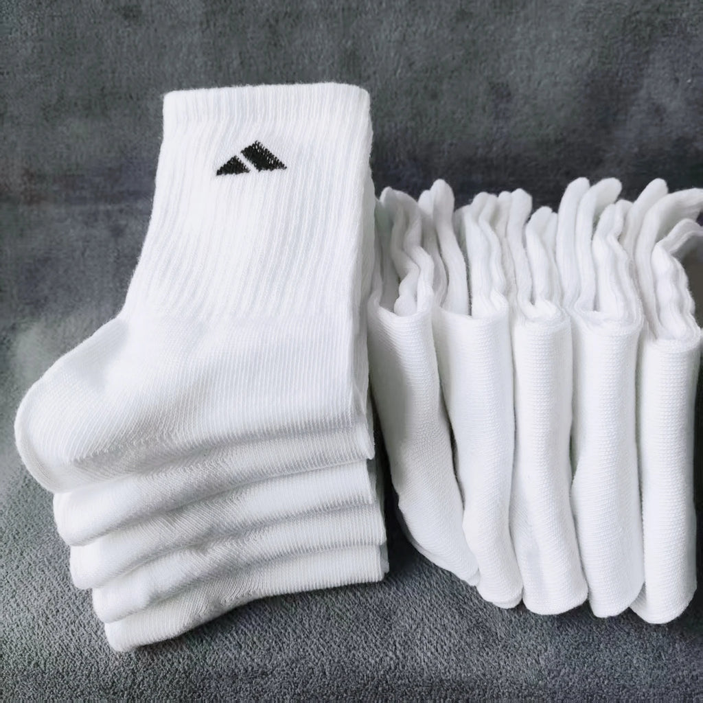 Men & Women Solid Colour Socks - 5/10 Pairs Antibacterial Breathable Comfortable - lily supply