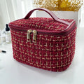 2026 New Women's Bag Knitted Style Makeup Bag Portable Portable Portable Makeup Bag Fashionable Large Storage Bag BX100
