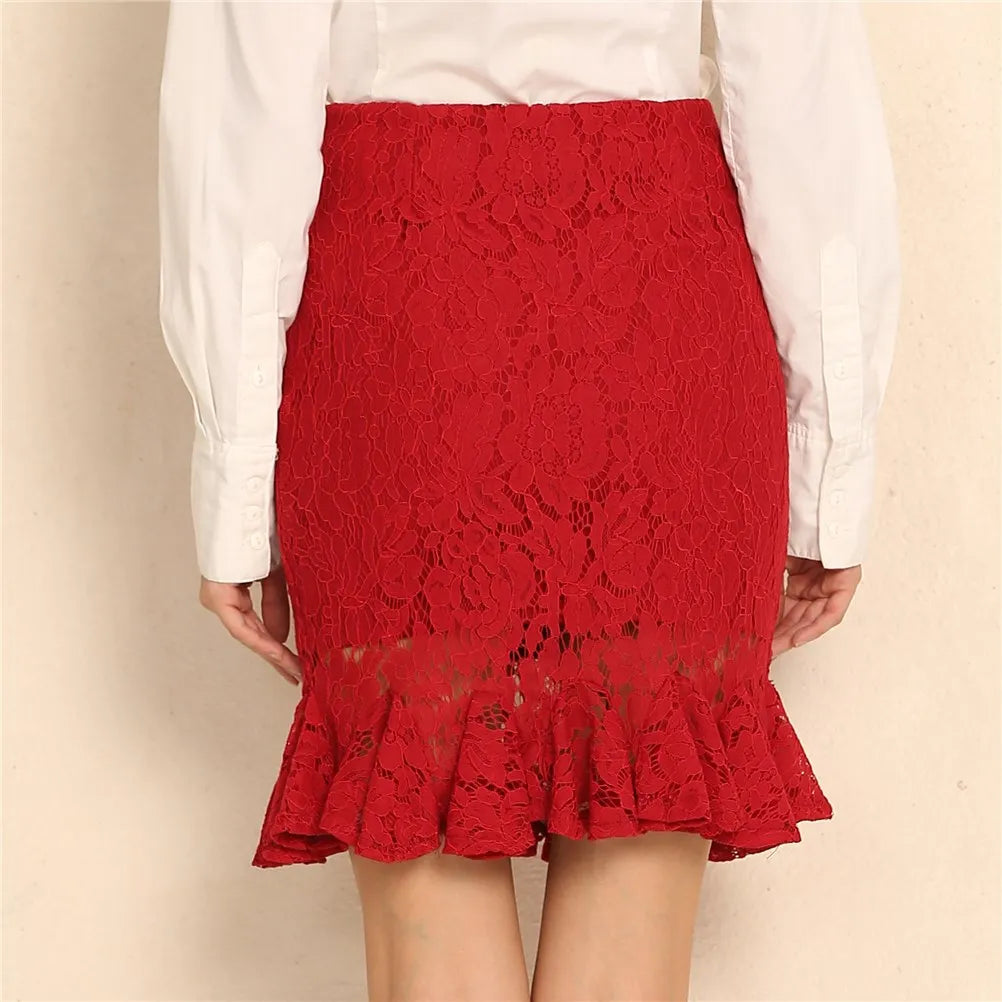 Office Lace Pencil Skirt
