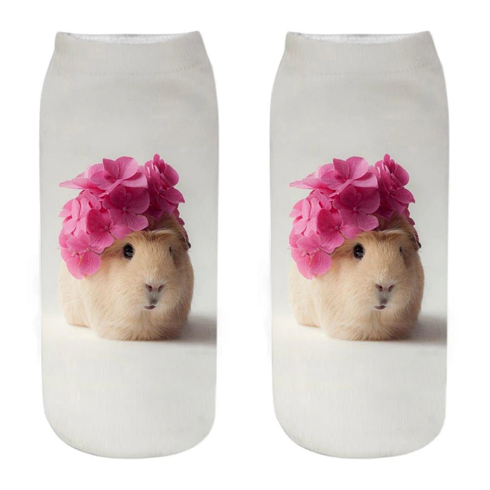 Women's 3D Animal Print Kawaii Funny Socks – Novelty Casual Socks - lily supply
