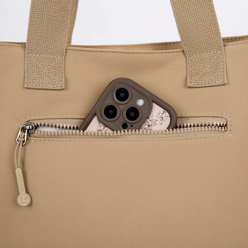 Women's Waterproof Canvas Eco Shoulder Tote Bag - Work School Travel Shopping - lily supply