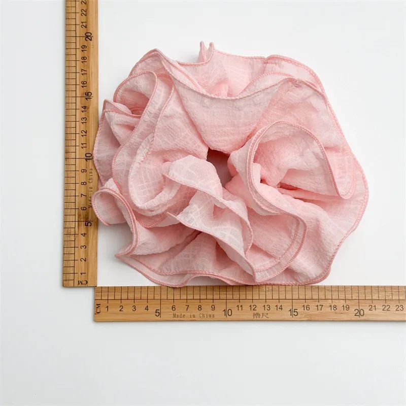 Korean Fashion Double Fold Scrunchie - High Elastic Ponytail Holder - lily supply