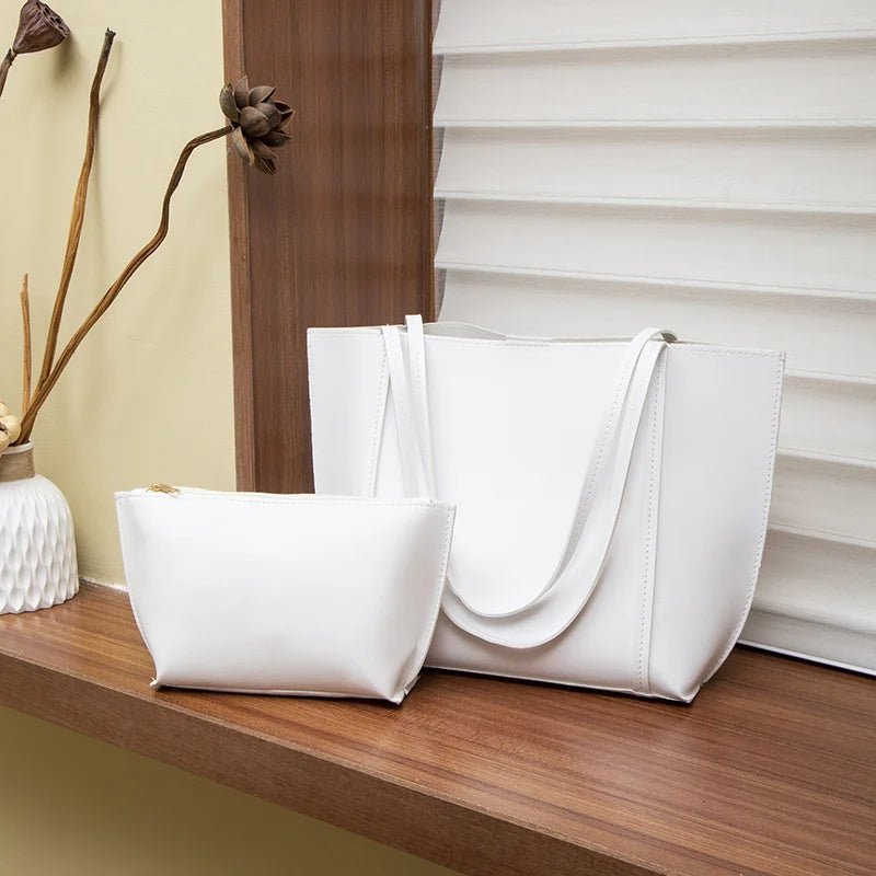 Women's Minimalist Solid Colour Travel Tote Bag - Large Capacity Fashion Shoulder - lily supply