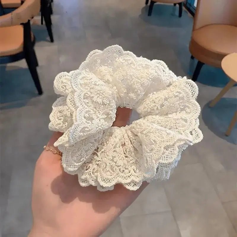 Four Layered Hair Scrunchie - Elastic Ponytail Holder Headband - lily supply