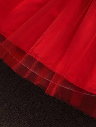 Girls' Spring and Summer Fashion Color - Block Sleeveless Dress with 3D Floral Embellishments, Tulle Skirt and Bow Accents - lily supply