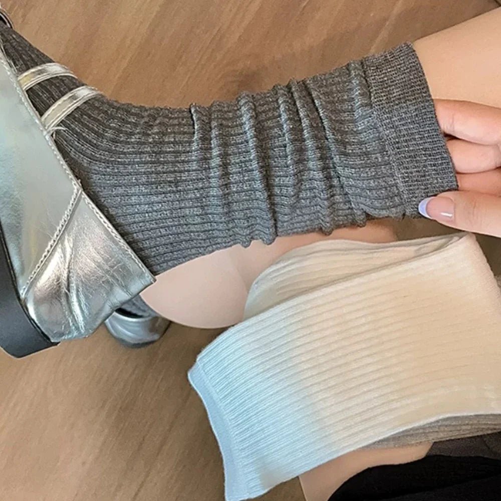 Women's Korean Stripe Pile Long Winter Socks – Warm Knee High Socks - lily supply