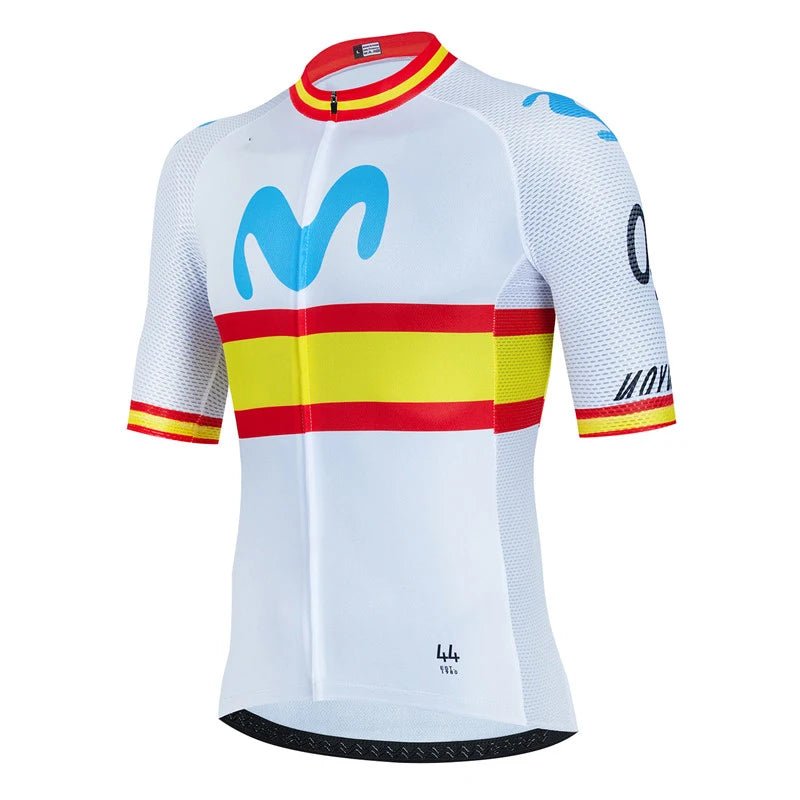 Movistar Team Cycling Jersey – Short Sleeve Spain Anti - UV Sportswear - lily supply