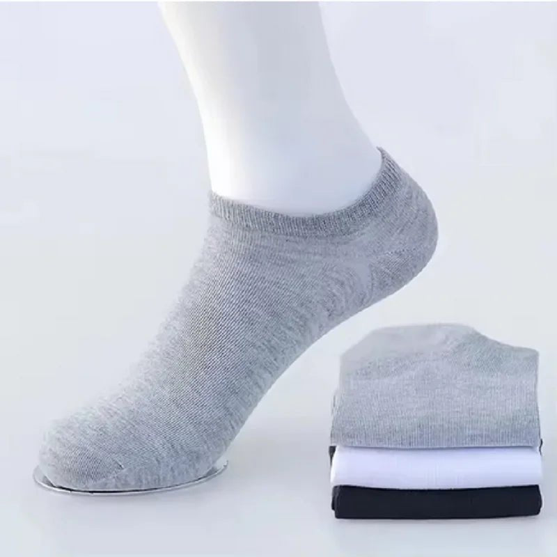 5 Pairs Women's No - Show Low - Cut Cotton Socks - Breathable Summer Solid Colours - lily supply