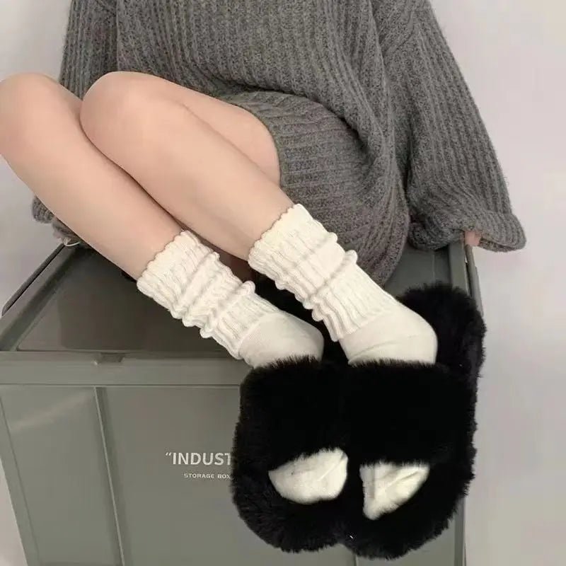 Women's Lolita Knitted Long Socks – Over - Knee Thigh High Socks - lily supply