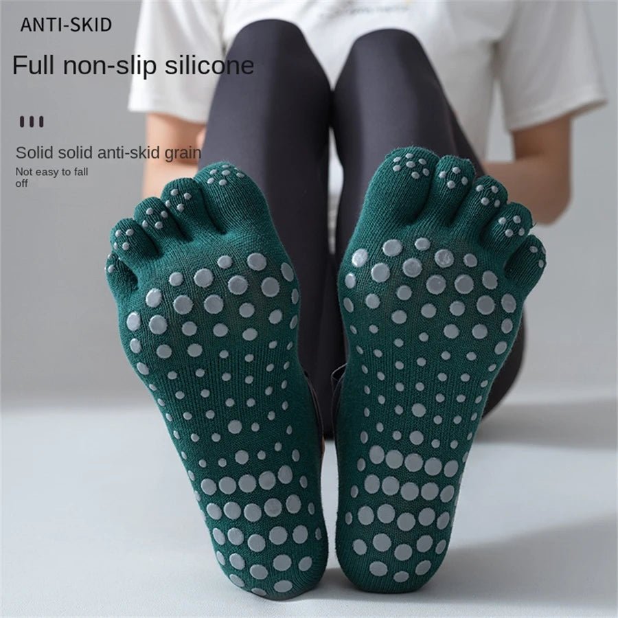 Women's Anti - Slip Five Finger Yoga Socks – Toe Grip Socks - lily supply