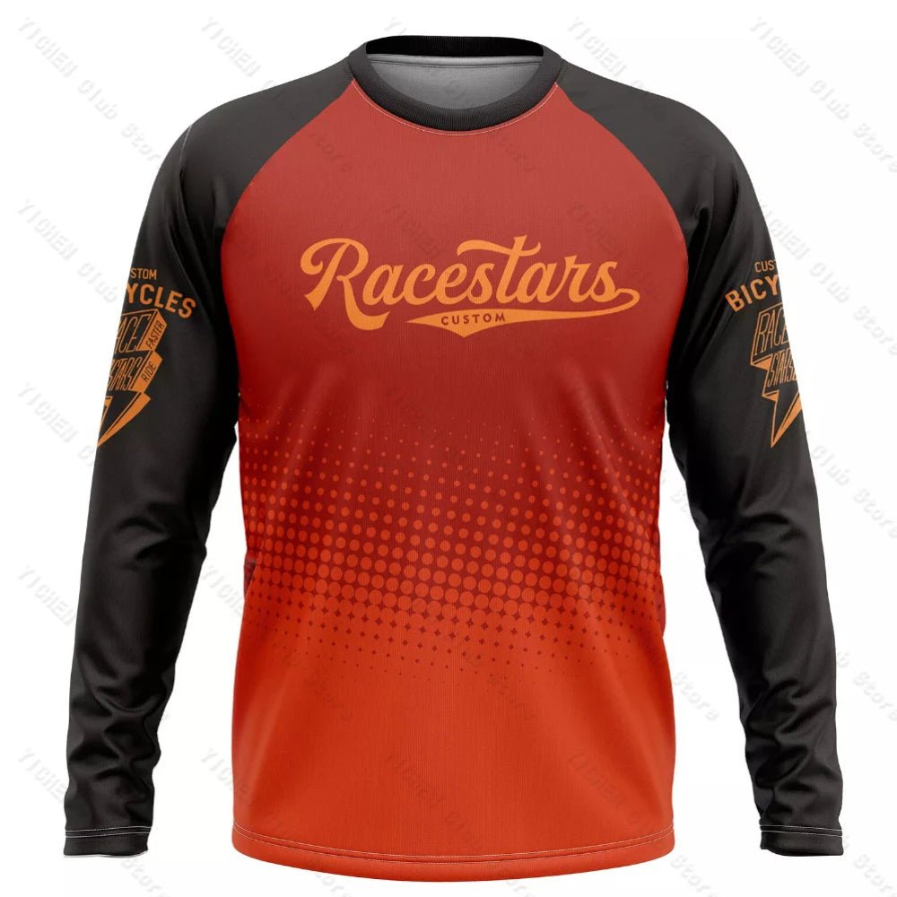 Men's Motocross MTB Cycling Jersey | Long Sleeve Mountain Bike Shirt - Men's Clothing - lily supply