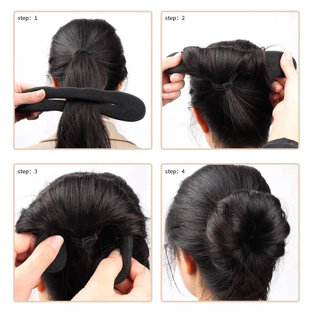 Sponge Loop Curly Hair Maker - Twist Donut Bun Curler Scrunchie - lily supply