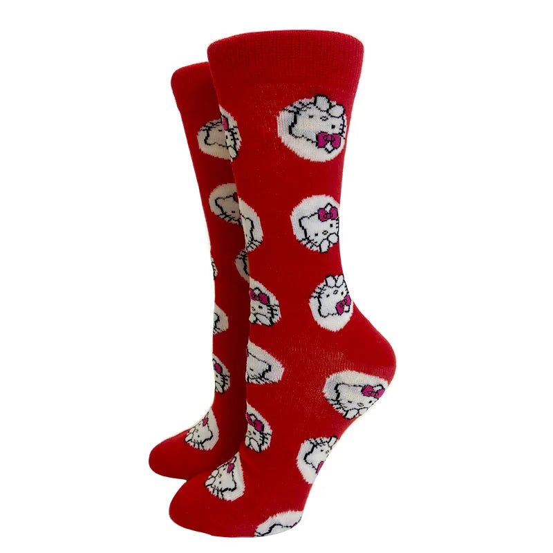 Anime Harajuku Cartoon Cat Long Socks – Kawaii Over - Knee Socks - lily supply