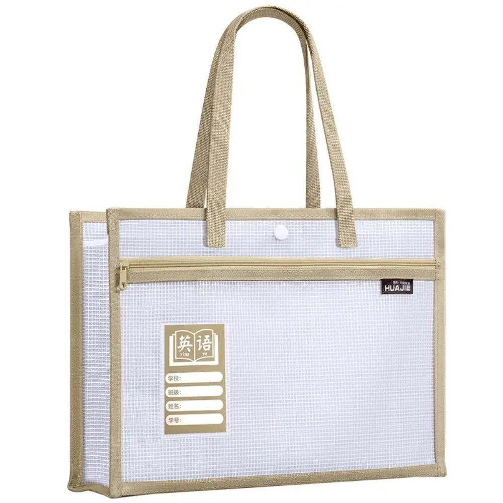 Portable 2-Layer Waterproof School Tote Bag - Large Capacity Tutorial Bag
