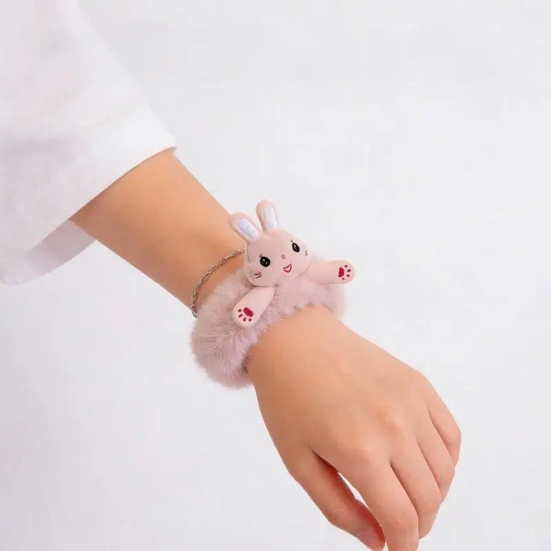 Cute Frog & Bunny Plush Scrunchie - Funny Animal Hair Ties - lily supply