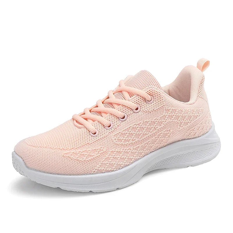 Women's Sports Shoes Solid Color Casual Sports Breathable Lace - up Lightweight New Women's Walking Fitness Loafers - lily supply