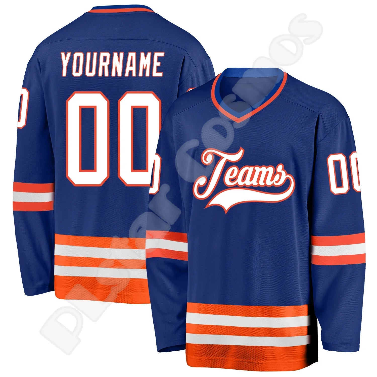 Custom Retro Hockey Jersey – Personalised Name, Team Logo & Number - lily supply