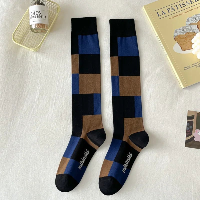 Women's Korean Retro Knee Length Socks – Vintage Style Long Socks - lily supply